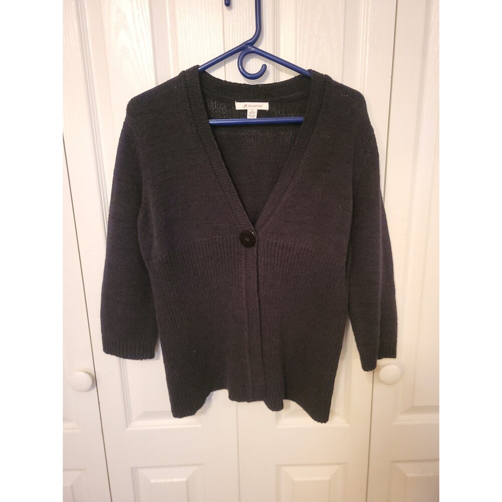 JM Collection Black Cardigan Sweater